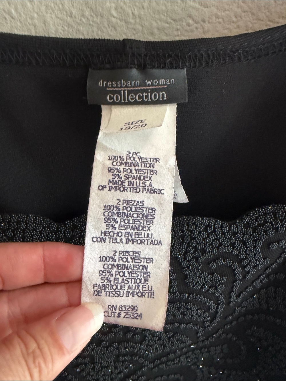 DRESSBARN Black beaded Whimsigoth sleeveless top - Picture 4 of 5
